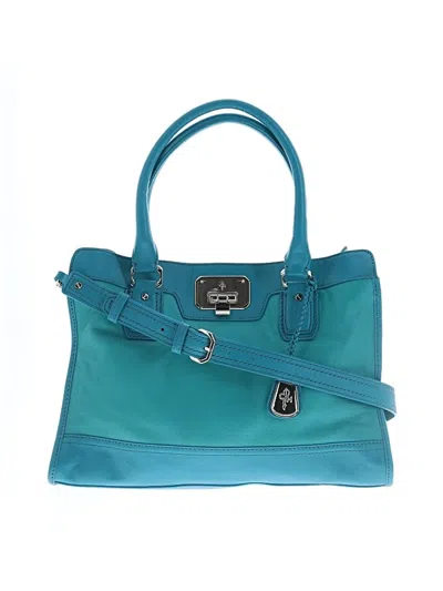 Pre-owned Cole Haan Leather Satchel In Teal