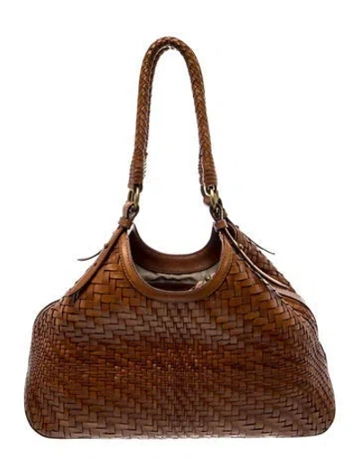 Pre-owned Cole Haan Leather Shoulder Bag In Brown