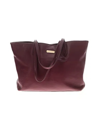 Pre-owned Cole Haan Leather Shoulder Bag In Burgundy