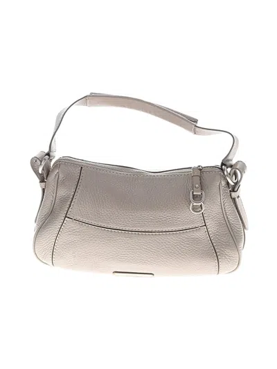 Pre-owned Cole Haan Leather Shoulder Bag In Gray