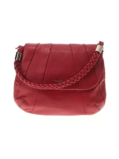 Pre-owned Cole Haan Leather Shoulder Bag In Red