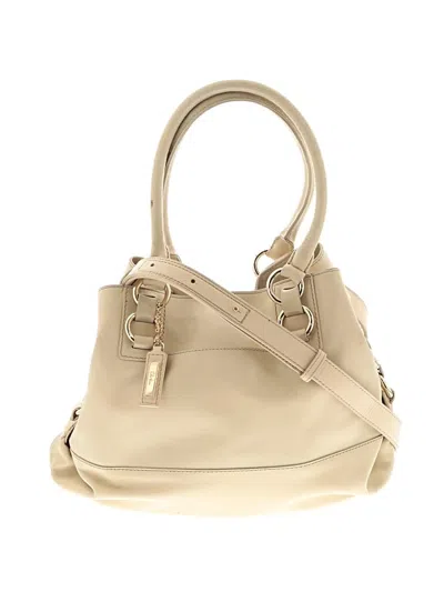 Pre-owned Cole Haan Leather Shoulder Bag In White