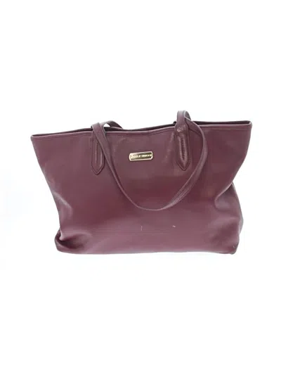 Pre-owned Cole Haan Leather Tote Bag In Burgundy
