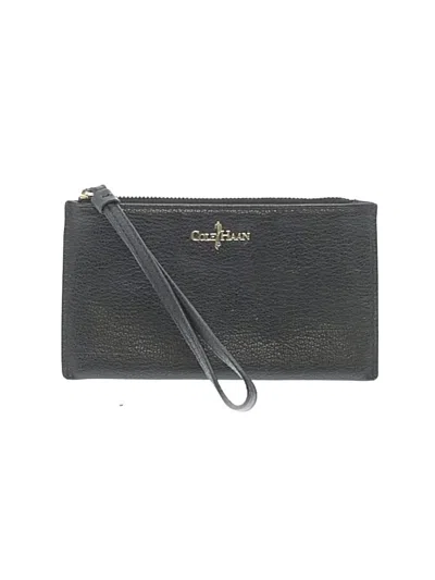 Pre-owned Cole Haan Leather Wristlet In Black
