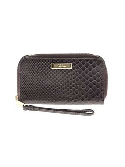 Pre-owned Cole Haan Leather Wristlet In Purple