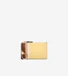 Cole Haan Leather Zip Card Case - Yellow