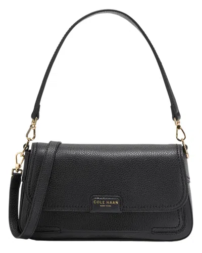 Cole Haan Leighton Leather Shoulder Bag In Black