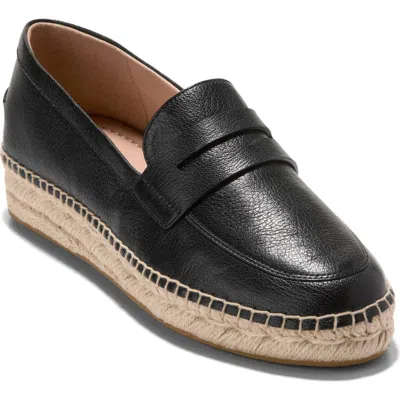 Cole Haan Livvy Espadrille Penny Loafer In Black