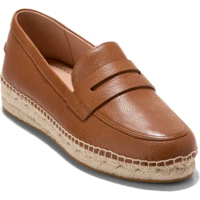 Cole Haan Livvy Espadrille Penny Loafer In Brown