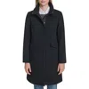 Cole Haan Longline Wool Blend Coat In Black