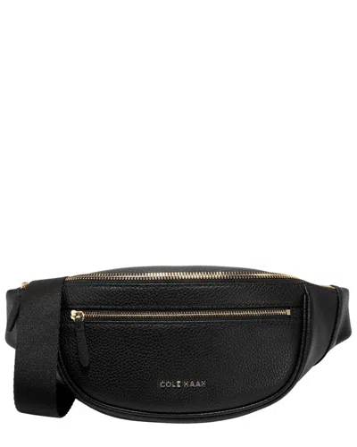 Cole Haan Mackenna Leather Belt Bag In Black