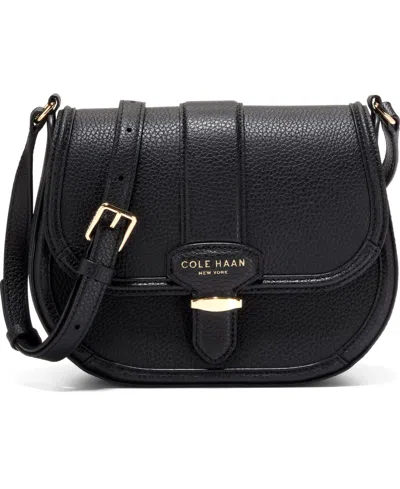 Cole Haan Marina Saddle Small Crossbody Bag In Black