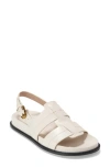 Cole Haan Marlee Slingback Fisherman Sandal In Ivory Leather