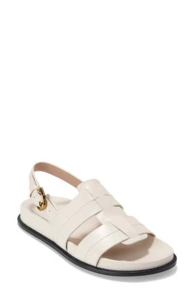 Cole Haan Marlee Slingback Fisherman Sandal In Ivory Leather
