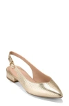 Cole Haan Mazie Slingback Flat In Gold Lizard