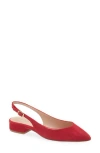 Cole Haan Mazie Slingback Flat In Rio Red Suede