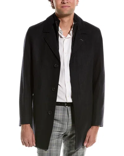 Cole Haan Melton 3-in-1 Wool-blend Coat In Brown