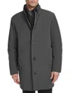 Cole Haan Men's 2 In1 Quilted Rain Puffer Jacket In Dark Grey