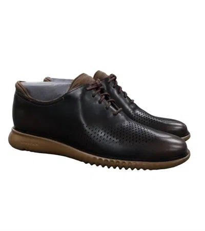 Cole Haan Men's 2 Zerogrand Laser Wing Shoes In Dark Brown/lmgs/rbb In Black