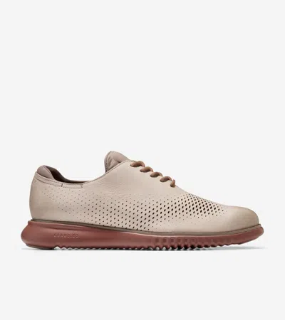 Cole Haan Men's 2.zerøgrand Laser Wingtip Oxford Shoes - Beige Size 9.5