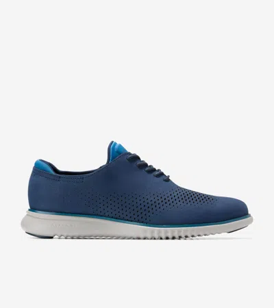 Cole Haan Men's 2.zerøgrand Laser Wingtip Oxford Shoes - Blue Size 9.5