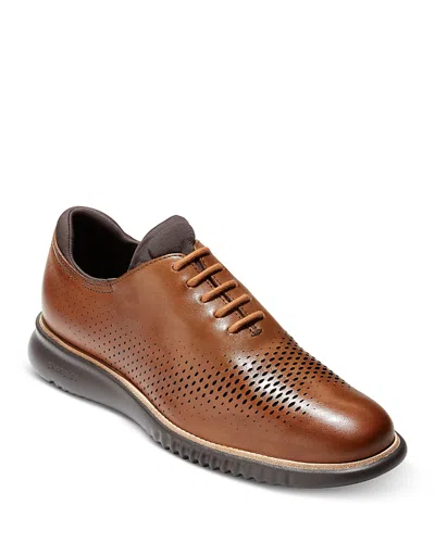Cole Haan Men's 2.zergrand Laser Wingtip Oxford Shoes In Britsh Tan