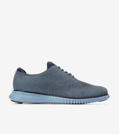 Cole Haan Men's 2.zerøgrand Laser Wingtip Oxford Shoes Lined Oxfords - Blue Size 9.5