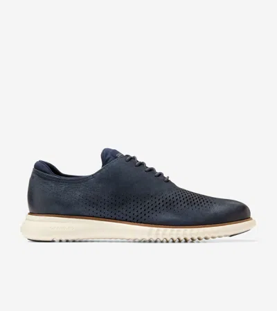 Cole Haan Men's 2.zerøgrand Laser Wingtip Oxford Shoes - Blue Size 8