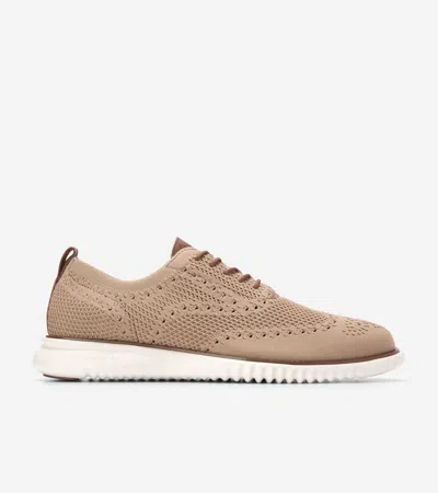 Cole Haan Men's 2.zerøgrand Stitchlite Oxfords - Beige Size 7.5