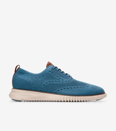 Cole Haan Men's 2.zerøgrand Stitchlite Oxfords - Blue Size 8