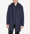 Cole Haan Men's 3-in-1 Hooded Rain Jacket In Blue