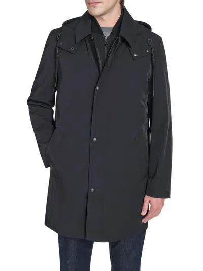 COLE HAAN MEN'S 3-IN-1 HOODED RAIN JACKET