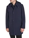 Cole Haan Men's 3-in-1 Hooded Rain Jacket In Blue