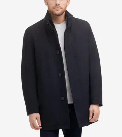 Cole Haan Men's 34" Classic Stand Car Coat - Blue Size Medium