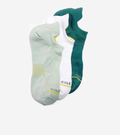 Cole Haan Men's 3-pair Baselayer Lowcut Socks - Green In Multi