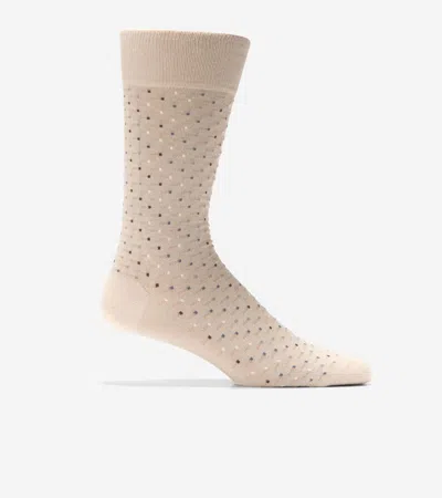 Cole Haan Men's Abstract Color Block Dress Crew Socks - Beige Size Osfa