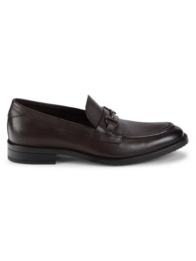 Cole Haan Men's Apron Toe Leather Bit Loafers In Dark Chocolate