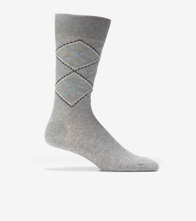 Cole Haan Men's Argyle Dress Crew Socks - Grey
