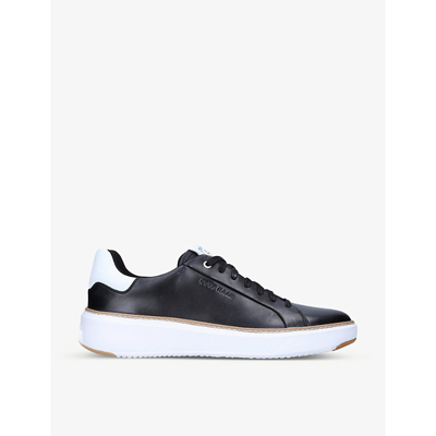 Cole Haan Mens Black Grand Pro Topspin Leather Trainers