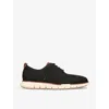 COLE HAAN COLE HAAN MEN'S BLK/WHITE ZERØGRAND WINGTIP STITCHLITE KNITTED OXFORD SHOES