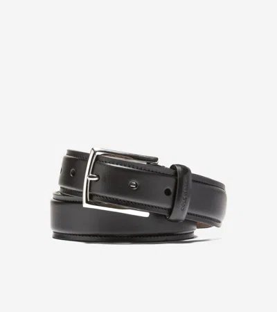 Cole Haan Men's Burnished Leather Belt With Lace Tip - Black Size 44