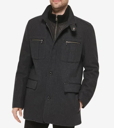 Cole Haan Men's Car Coat - Grey Size Medium In Gray