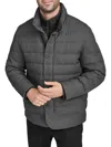 Cole Haan Puffer Coat With Removable Bib In Dark Grey