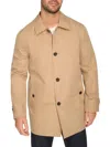 Cole Haan Men's City Rain Mid-length Mackintosh Jacket In Khaki