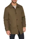 Cole Haan Men's City Rain Mid-length Mackintosh Jacket In Olive