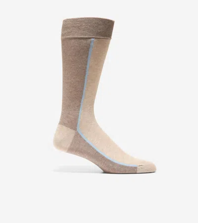 Cole Haan Men's Clocking Dress Crew Socks - Beige In Brown