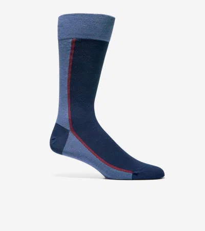 Cole Haan Men's Clocking Dress Crew Socks - Blue