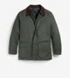 Cole Haan Men's Coated Cotton Rain Jacket - Green Size Xl In Green