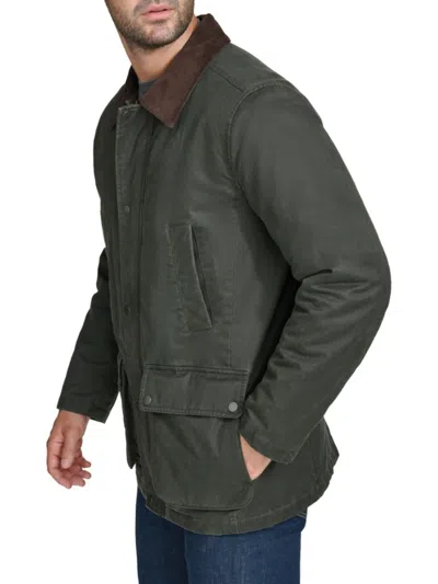 COLE HAAN MEN'S COATED COTTON RAIN JACKET