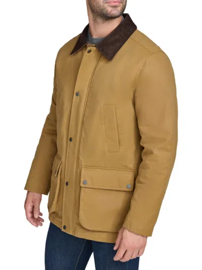 COLE HAAN MEN'S COATED COTTON RAIN JACKET